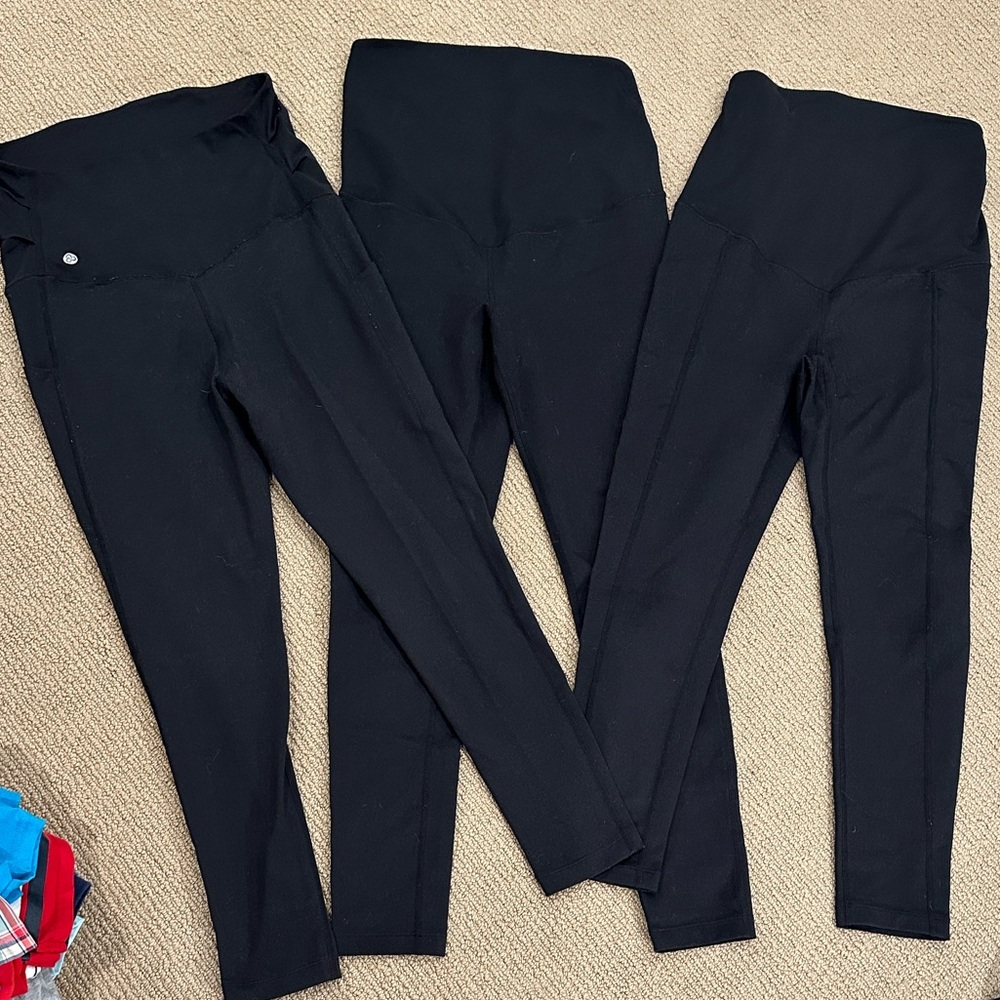 Zella Live In Maternity Black Leggings - 3 pairs - Size Small